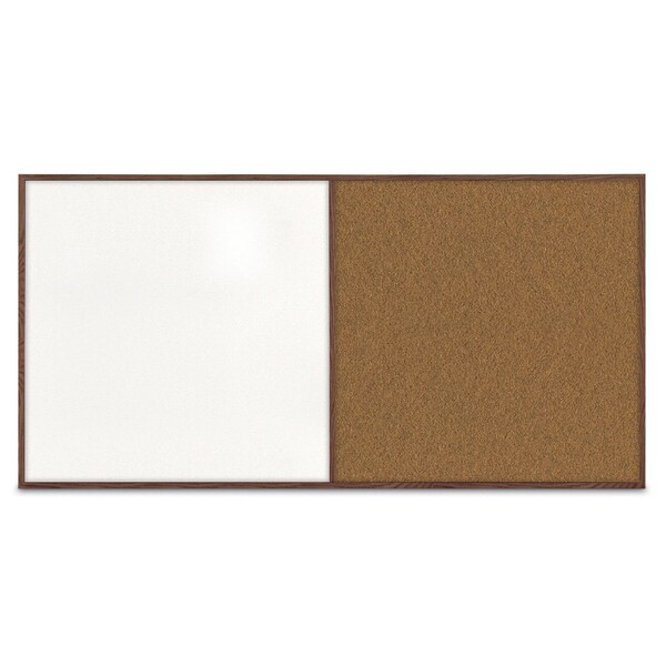 Enclosed Corkboard, 1 Door, 72"x48", 4" Fra, UV3412-BLACK-RUBBER